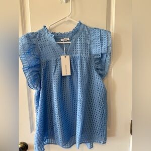Anniewear Blue Sheer Blouse